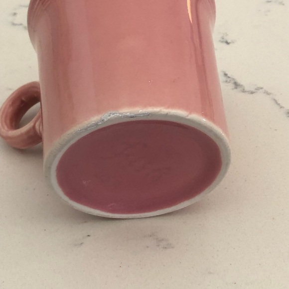 VTG Fiestaware Rose Pink Retired Ring Handle Mug~Collectible - Picture 5 of 8